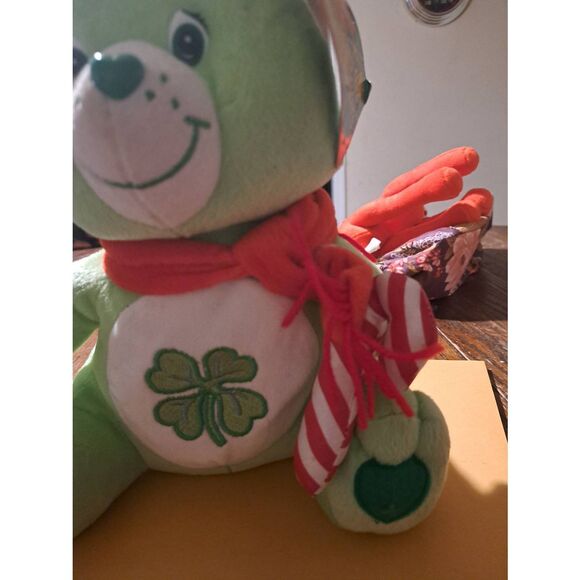 Vintage 2005/2006 Care Bears Good Luck Bear 13in Holiday Plush Candy Cane - Picture 2 of 10